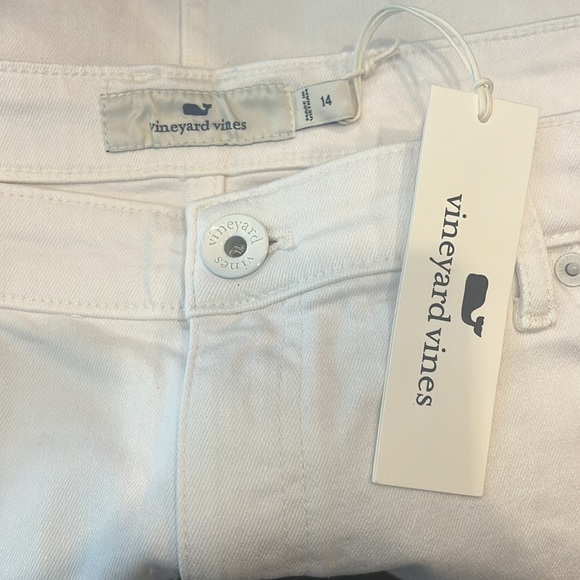 Vineyard Vines Raw Hem White Jean Skirt 14 2R000045 - Picture 6 of 7